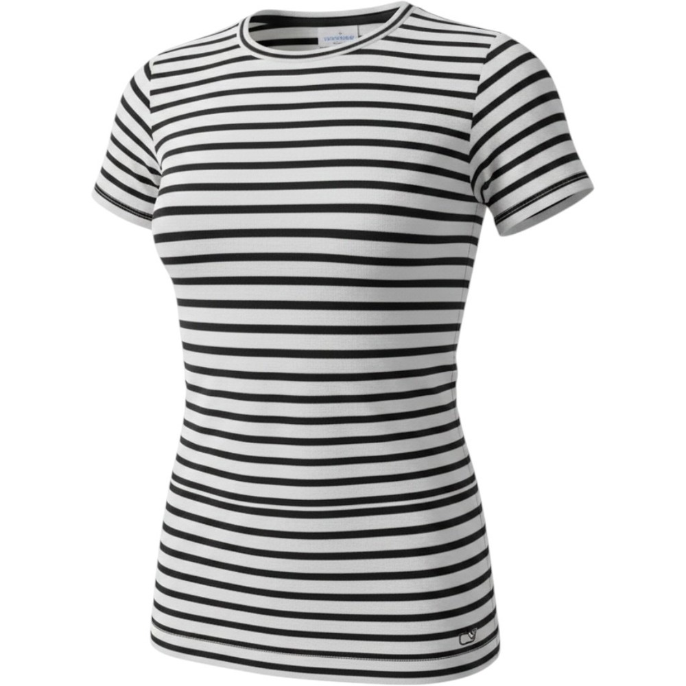 Vineyard Vines Womens XXS Striped Short Sleeve T-Shirt Navy White Whale Logo Tee